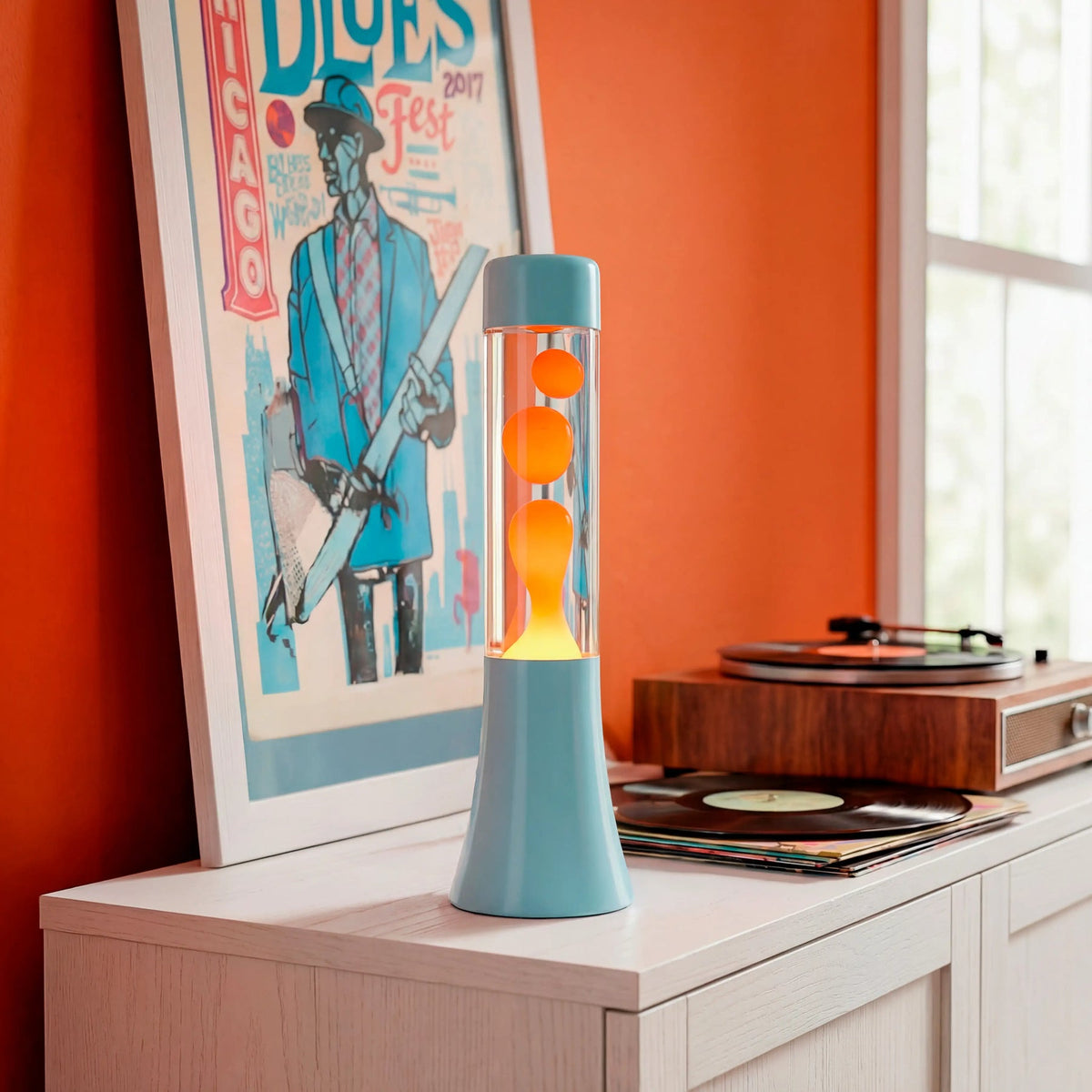 Blue & Orange Gradient Mini Flow Lava Lamp