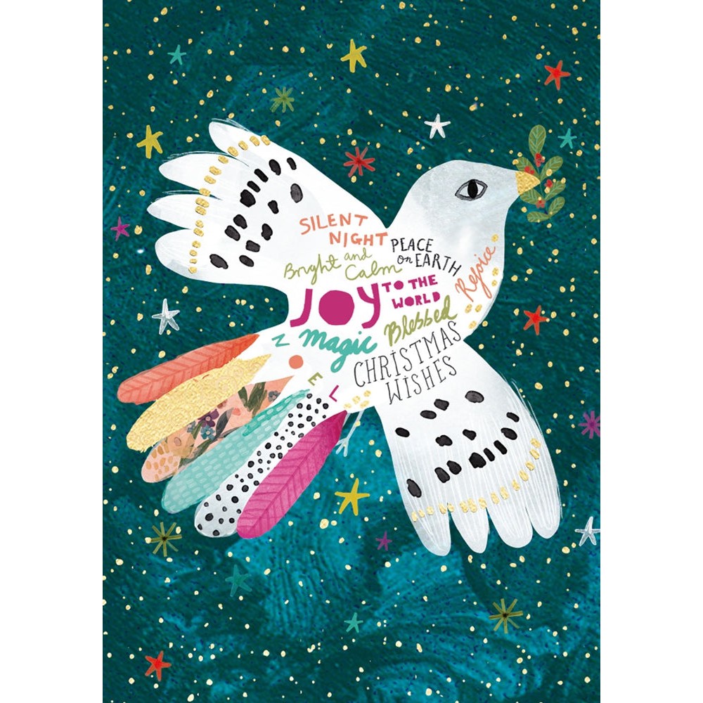 Peace And Dove Holiday Greeting Card