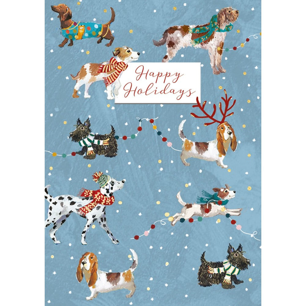 Happy Holidays Dogs Holiday Greeting Card