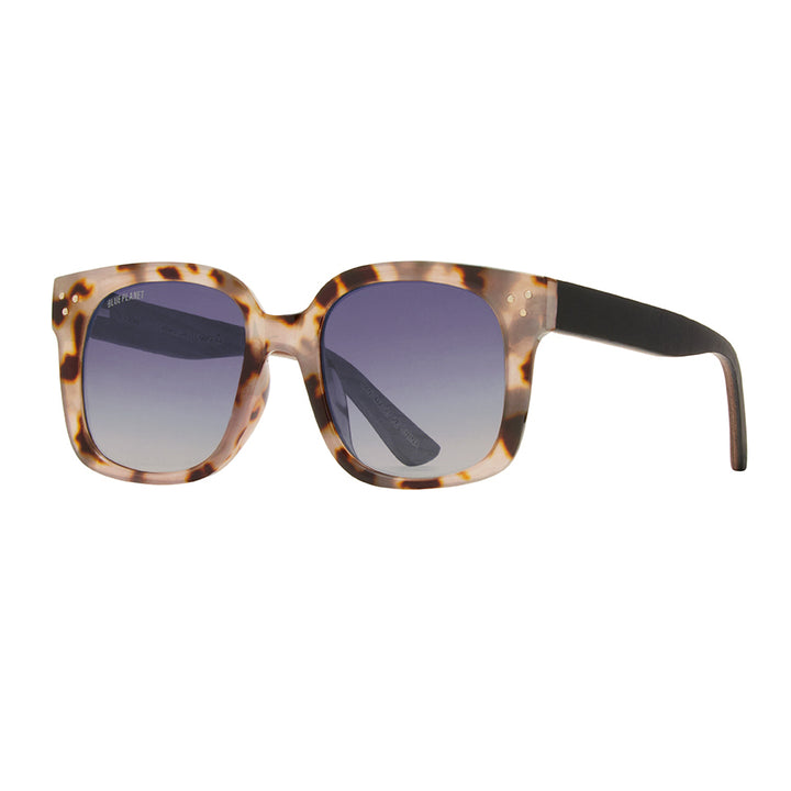 Luna Polarized Sunglasses - Ivory Tortoise / Dark Walnut Wood