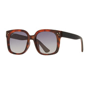 Luna Polarized Sunglasses - Brown Tortoise / Dark Walnut Wood