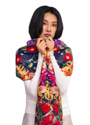 Botanical Kaleidoscope Luxe Print Scarf