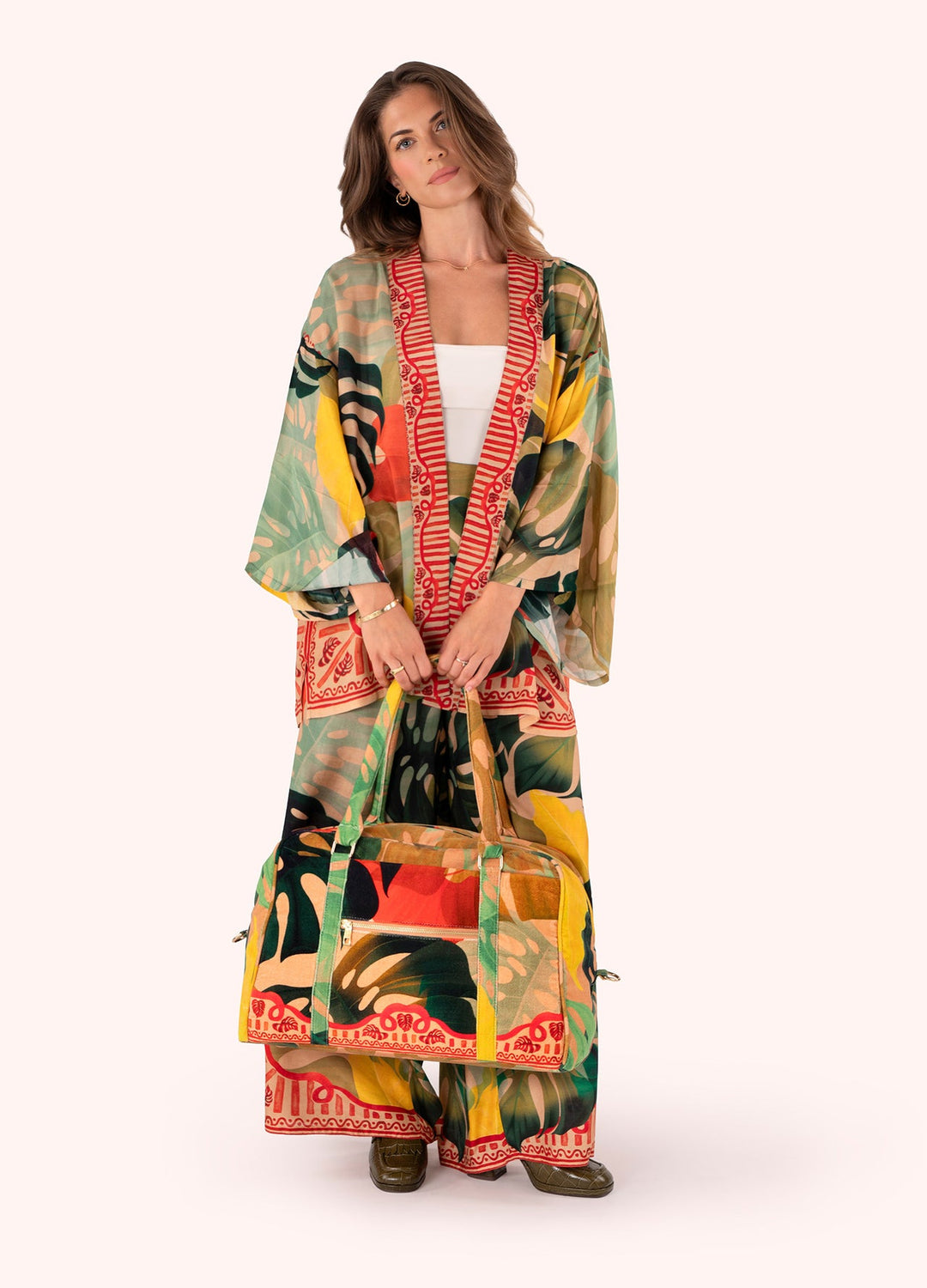 Exotic Leaves Luxe Weekender Bag