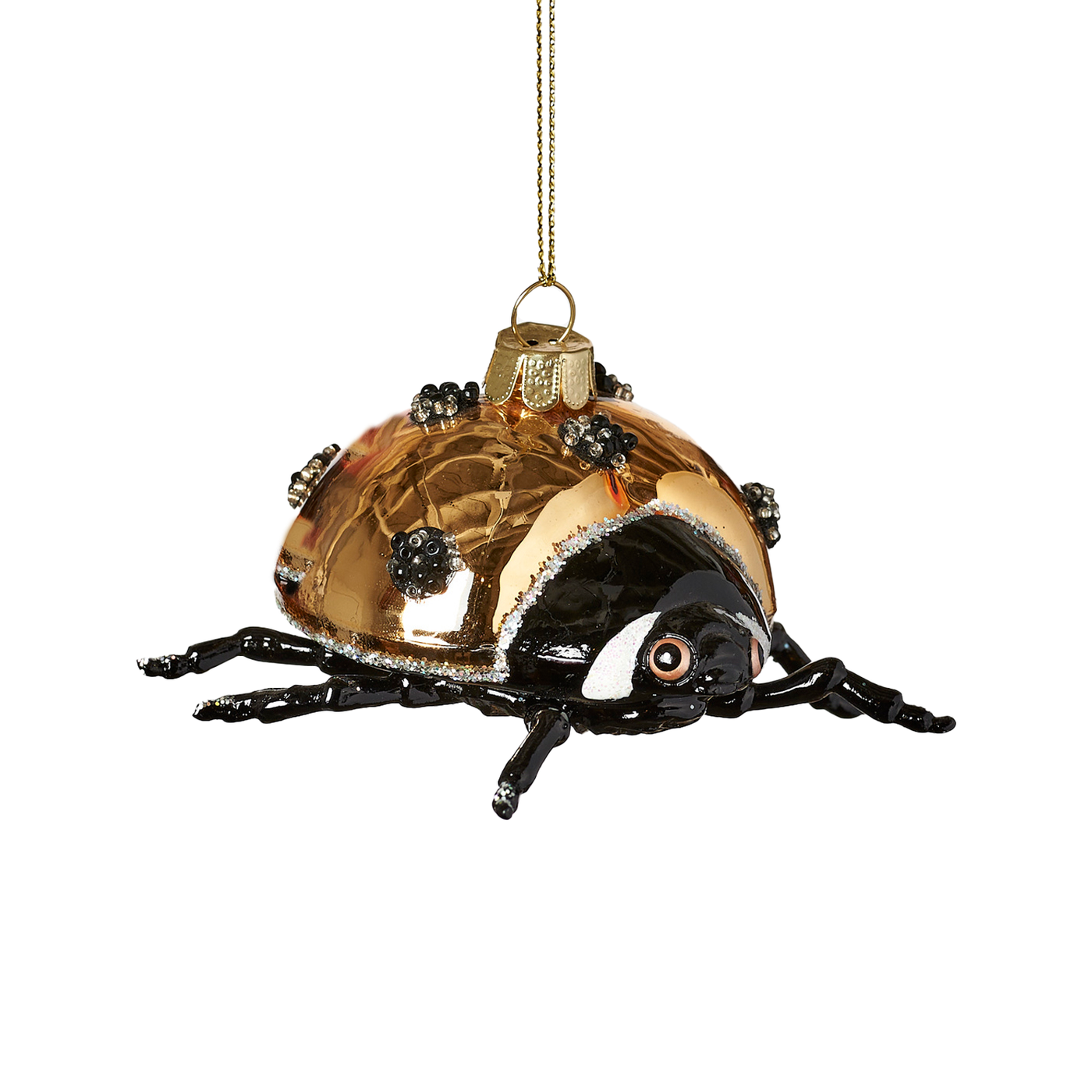 Ladybug Ornament - Gold