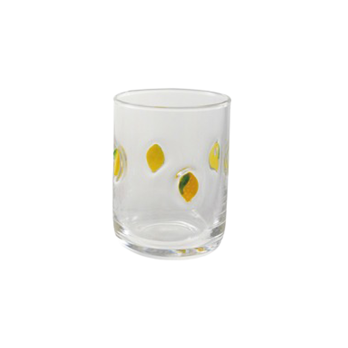 Drinking Glass With Embedded Fruit - Lemons