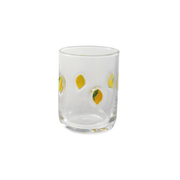 Drinking Glass With Embedded Fruit - Lemons