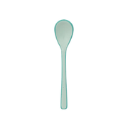 Enameled Stainless Steel Salt & Pepper Spoon - Light Blue With Blue Trim
