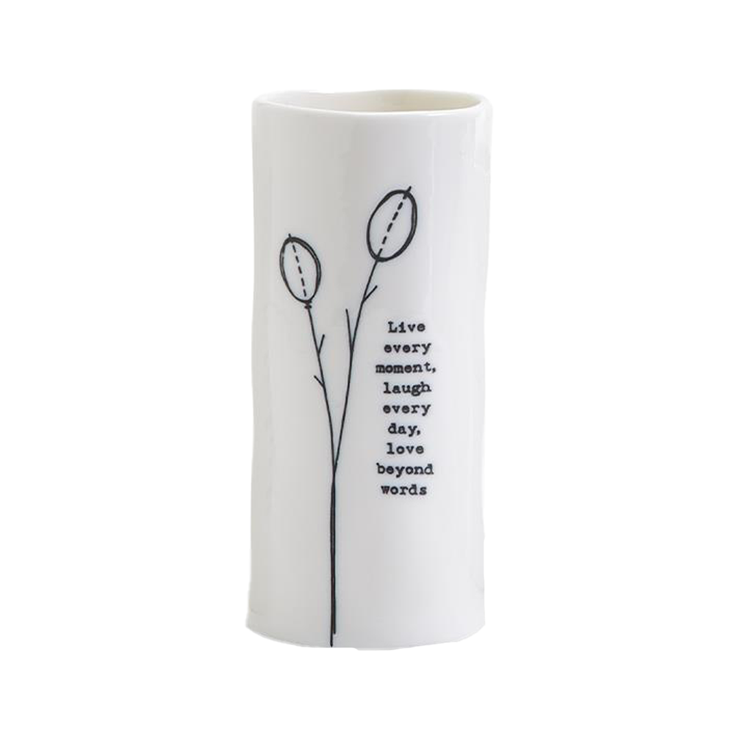 Say It With Flowers Vase - "Live Every Moment"