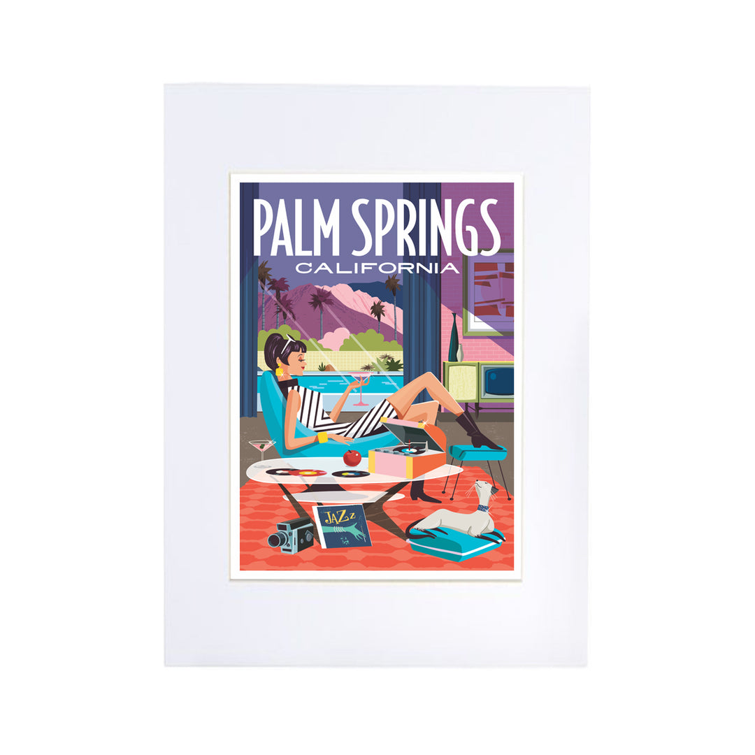 Print: Lounge 13" x 19" (Unframed) - Just Fabulous Palm Springs