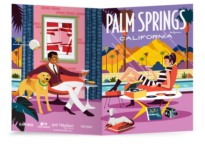 Greeting Card: Lounge Gal (Blank Inside)