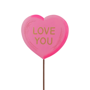 Golden Talking Hearts Metal Sign - Pink - Just Fabulous Palm Springs