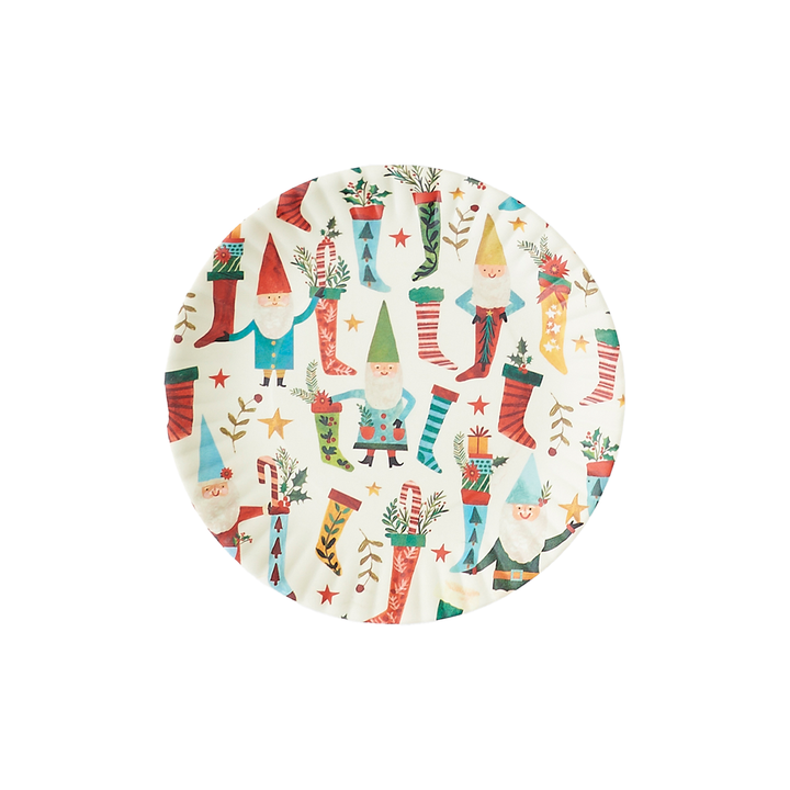 Gnome For The Holidays "Paper" Plates Set