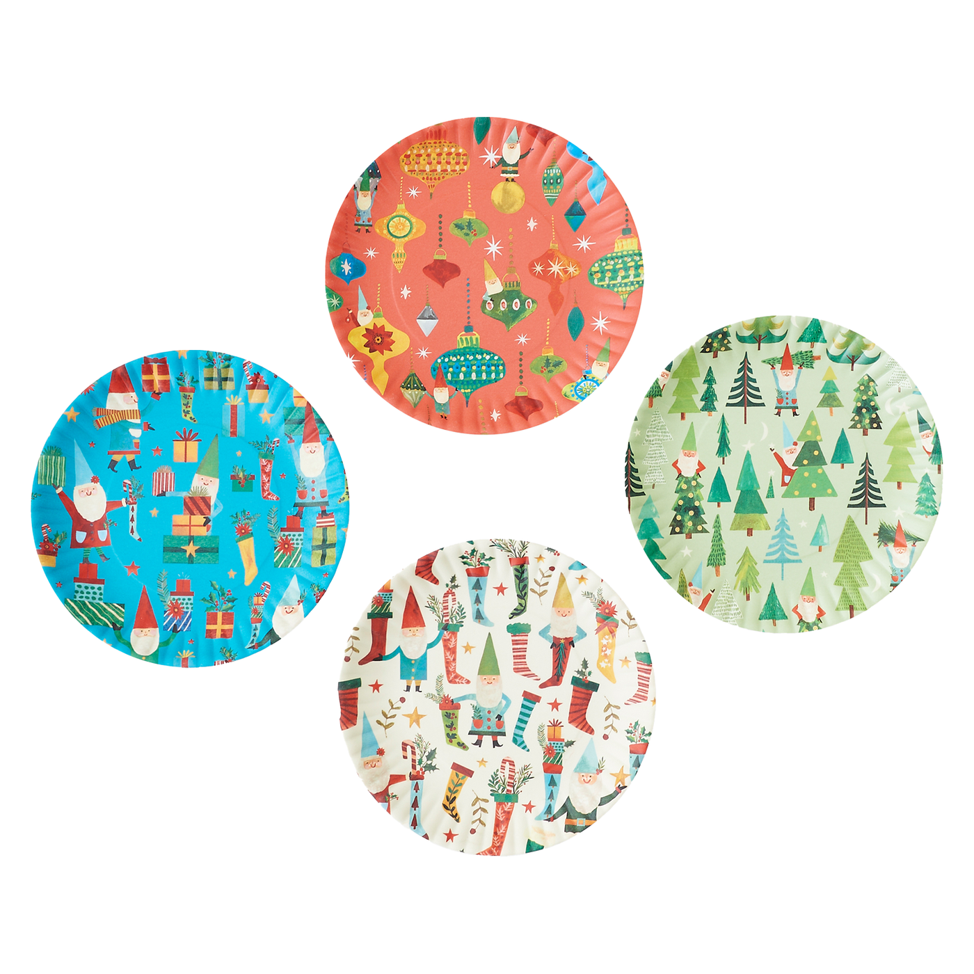 Gnome For The Holidays "Paper" Plates Set