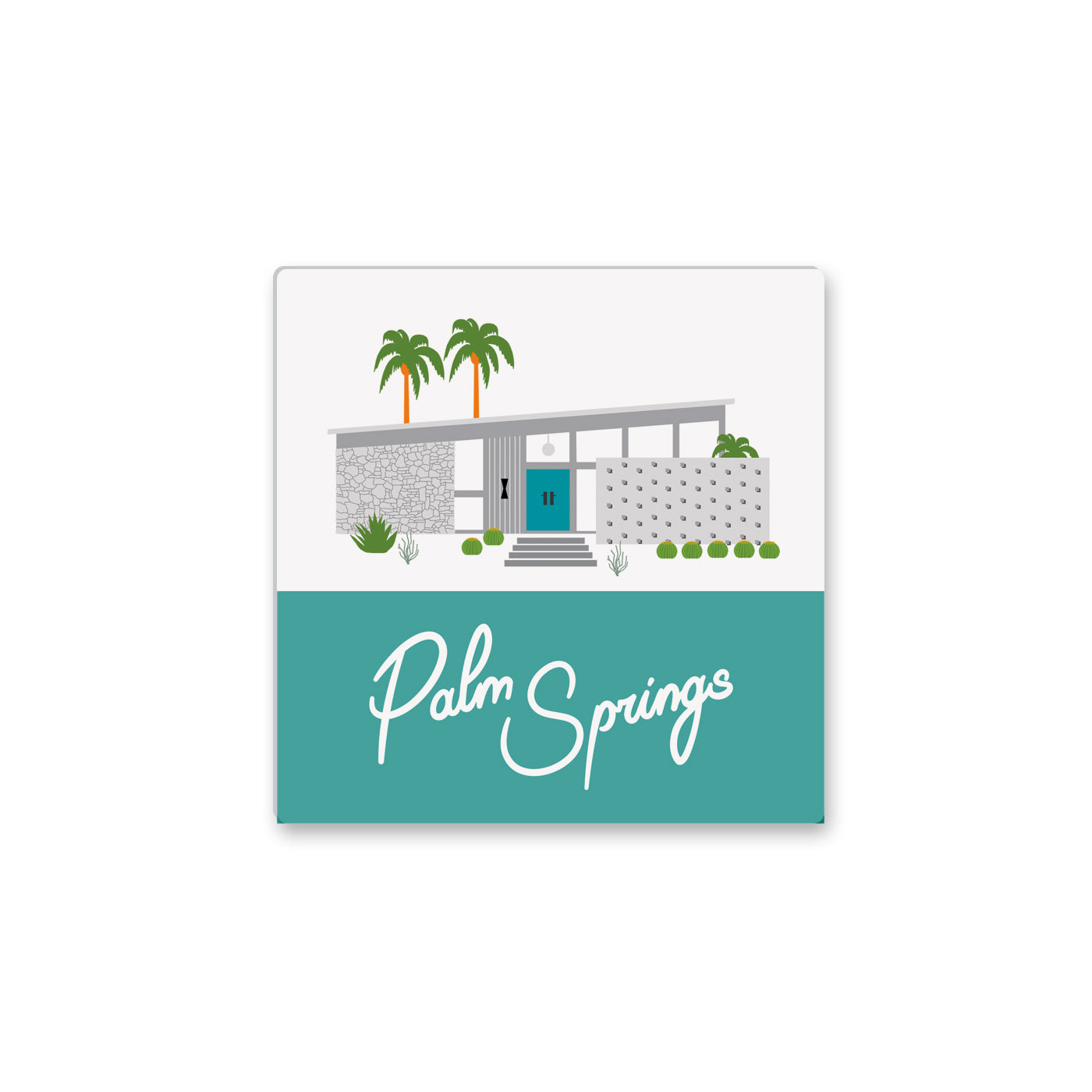 Blue Door Modern House Palm Springs Magnet - Just Fabulous Palm Springs