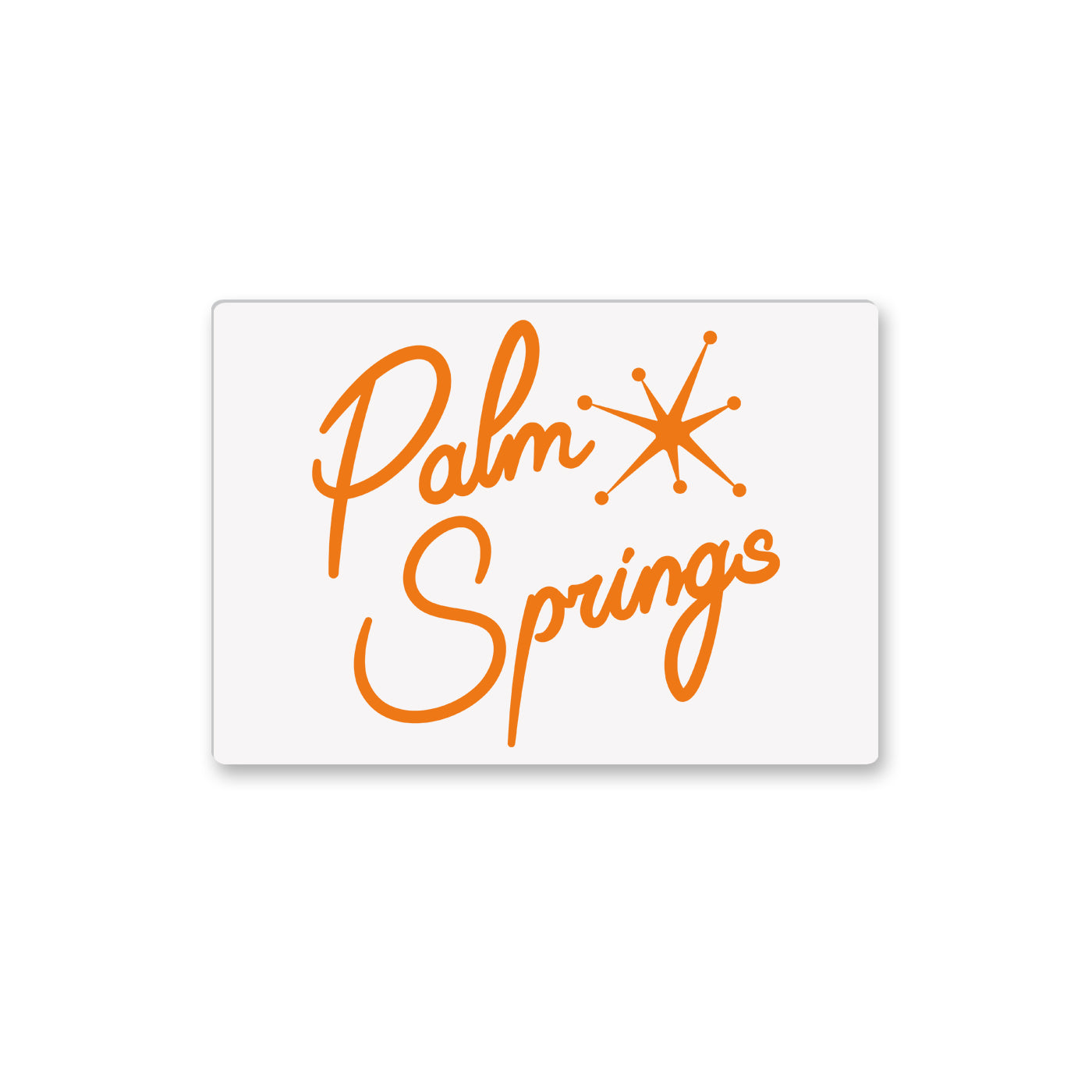 Orange Script Palm Springs Magnet