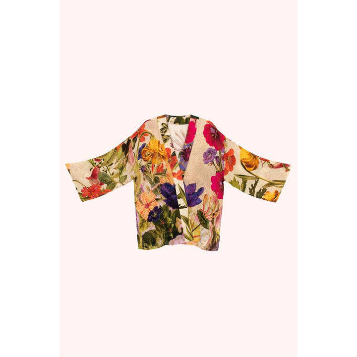 Cream Posey Mid-Length Kimono
