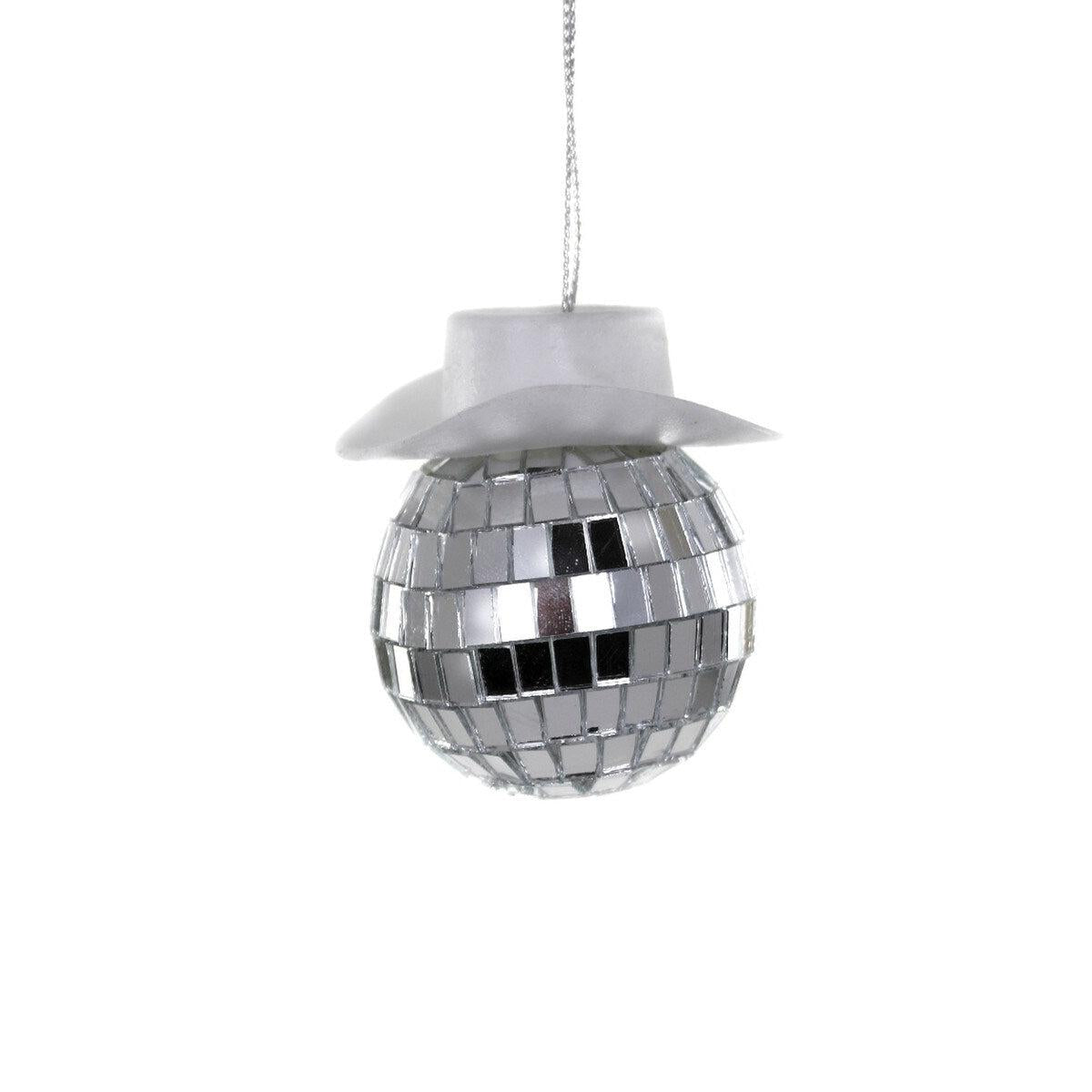 Cowgirl Disco Ornament - White