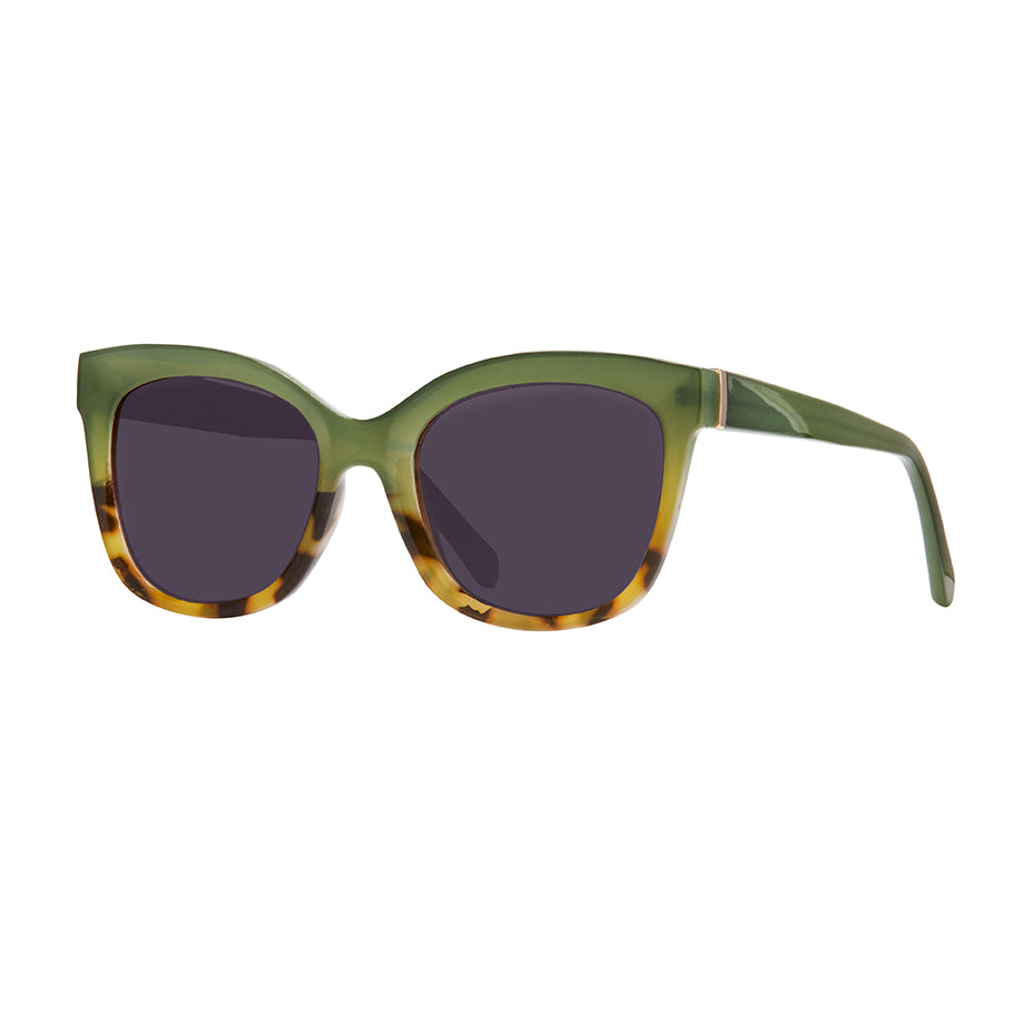 Morgan Tinted Reading Sunglasses - Green & Brown Tortoise