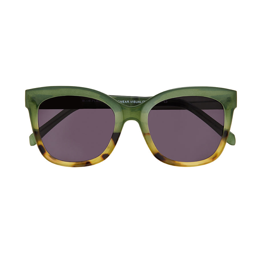 Morgan Tinted Reading Sunglasses - Green & Brown Tortoise