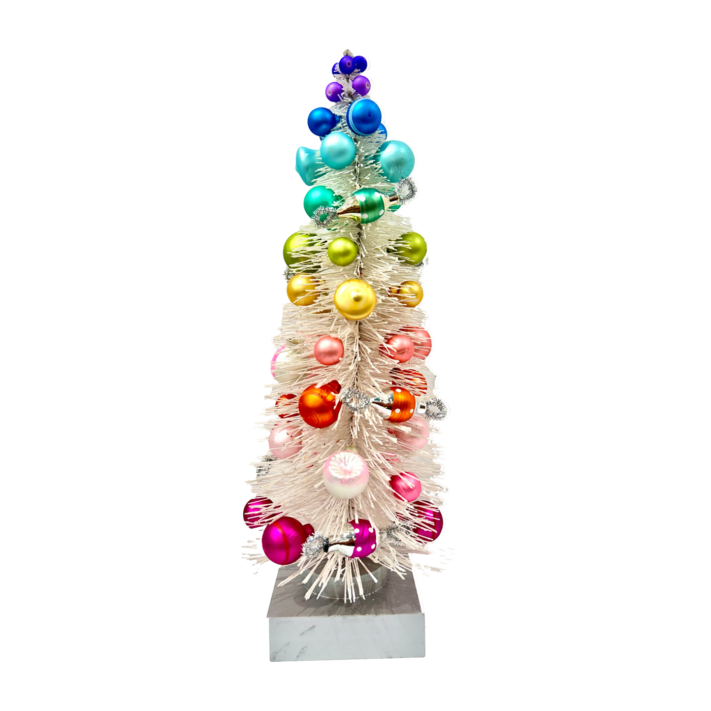 White Rainbow Ball Tree - Large