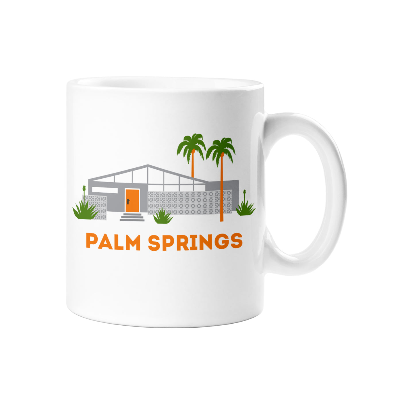 Orange Door Modern House Palm Springs Ceramic Mug - Just Fabulous Palm Springs