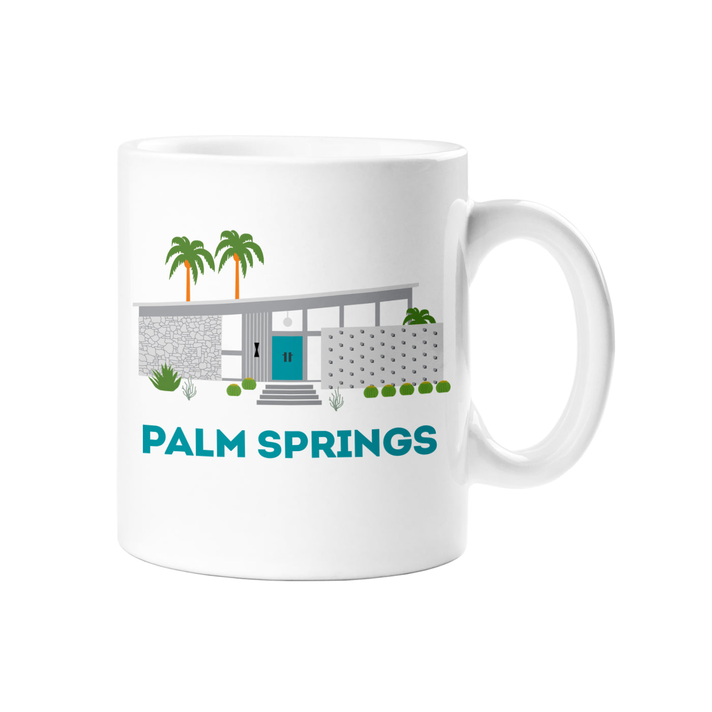 Blue Door Modern House Palm Springs Ceramic Mug - Just Fabulous Palm Springs