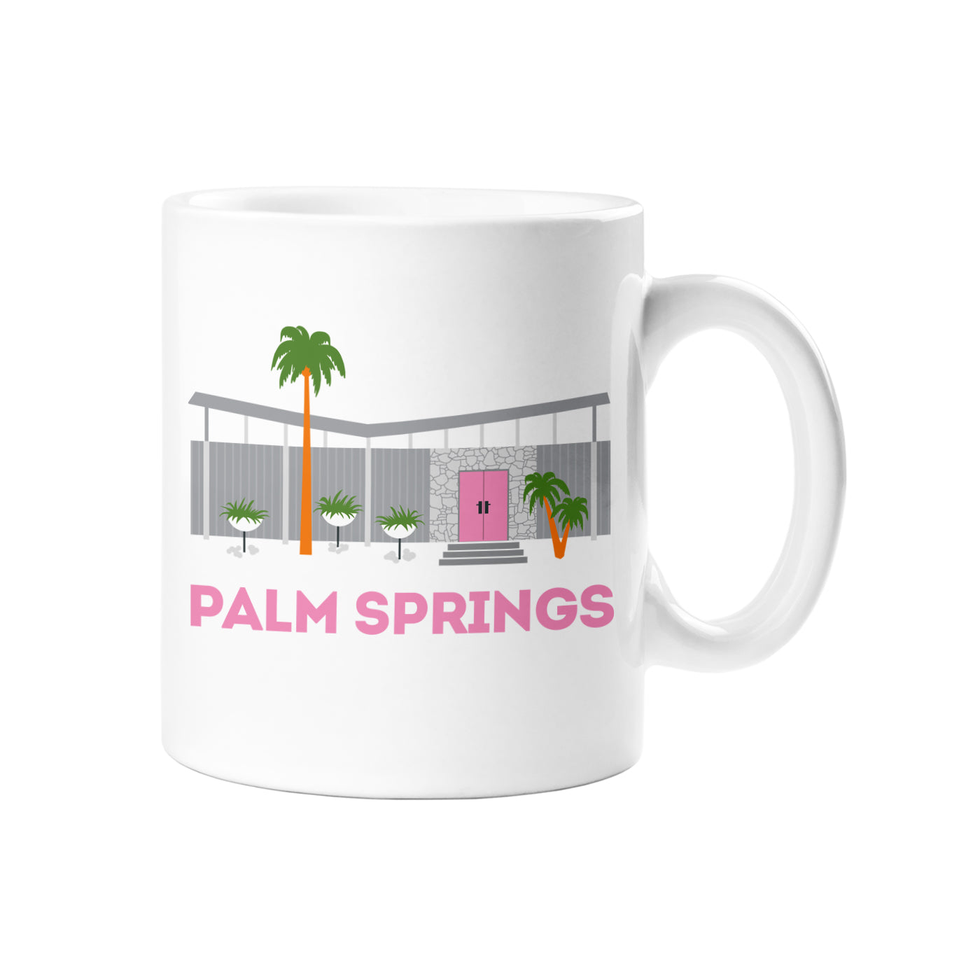 Pink Door Modern House Palm Springs Ceramic Mug - Just Fabulous Palm Springs