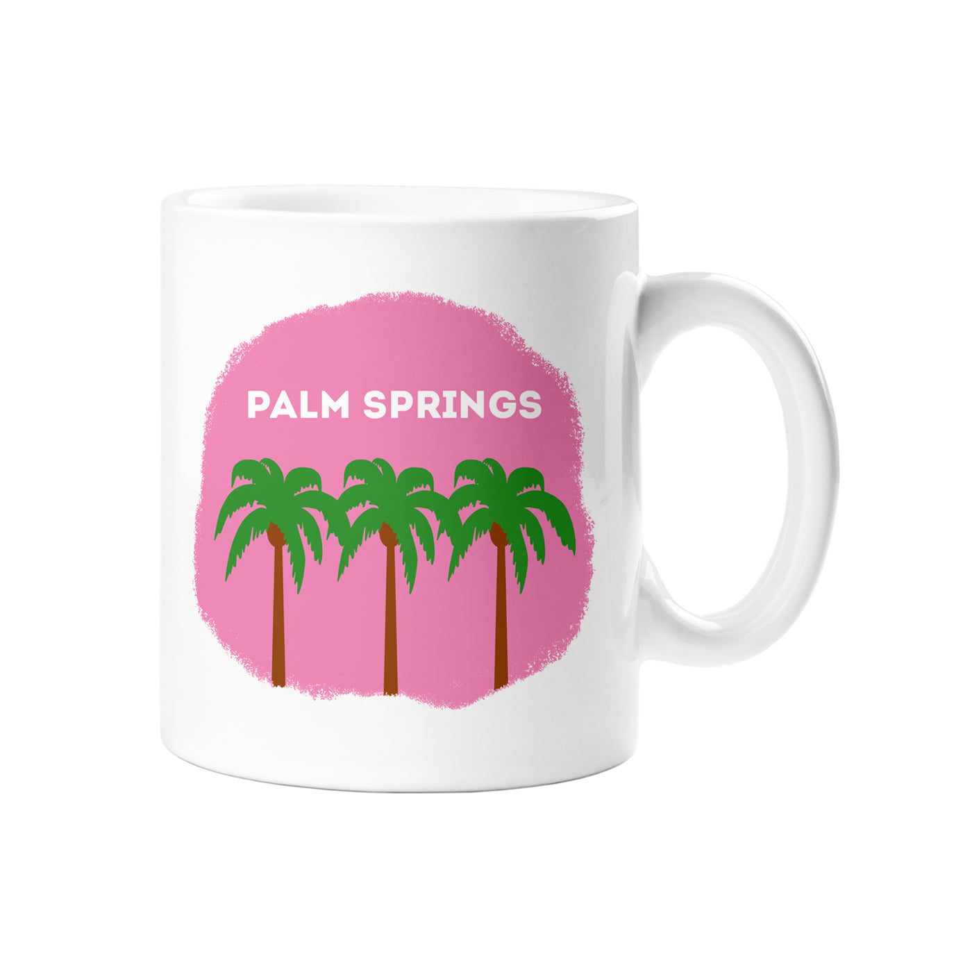 Pink Palm Trees Palm Springs Ceramic Mug