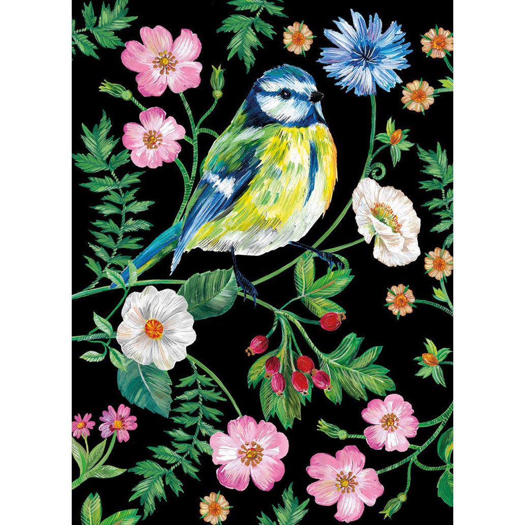 Midnight Garden Blank Greeting Card