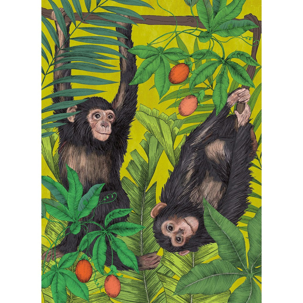 Monkey Business Blank Greeting Card