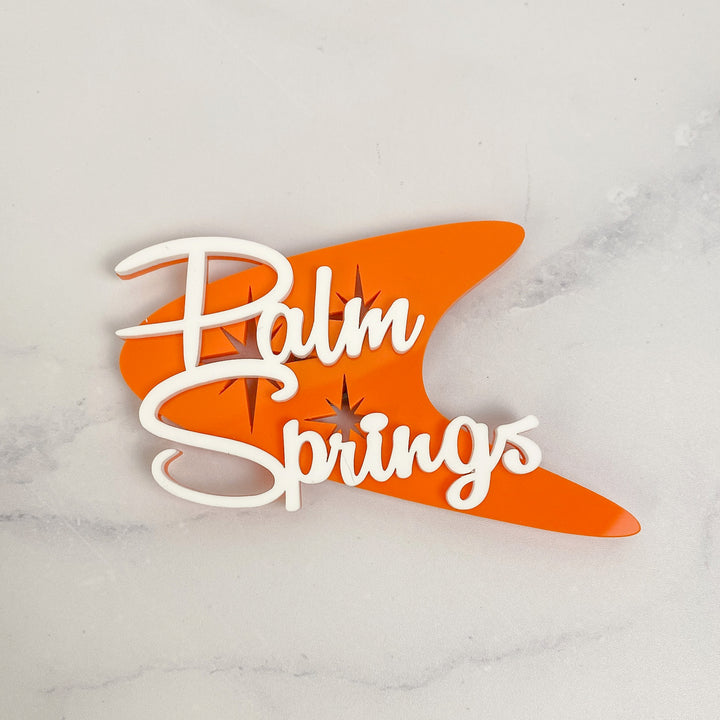 Palm Springs Boomerang Magnet - Orange - Just Fabulous Palm Springs
