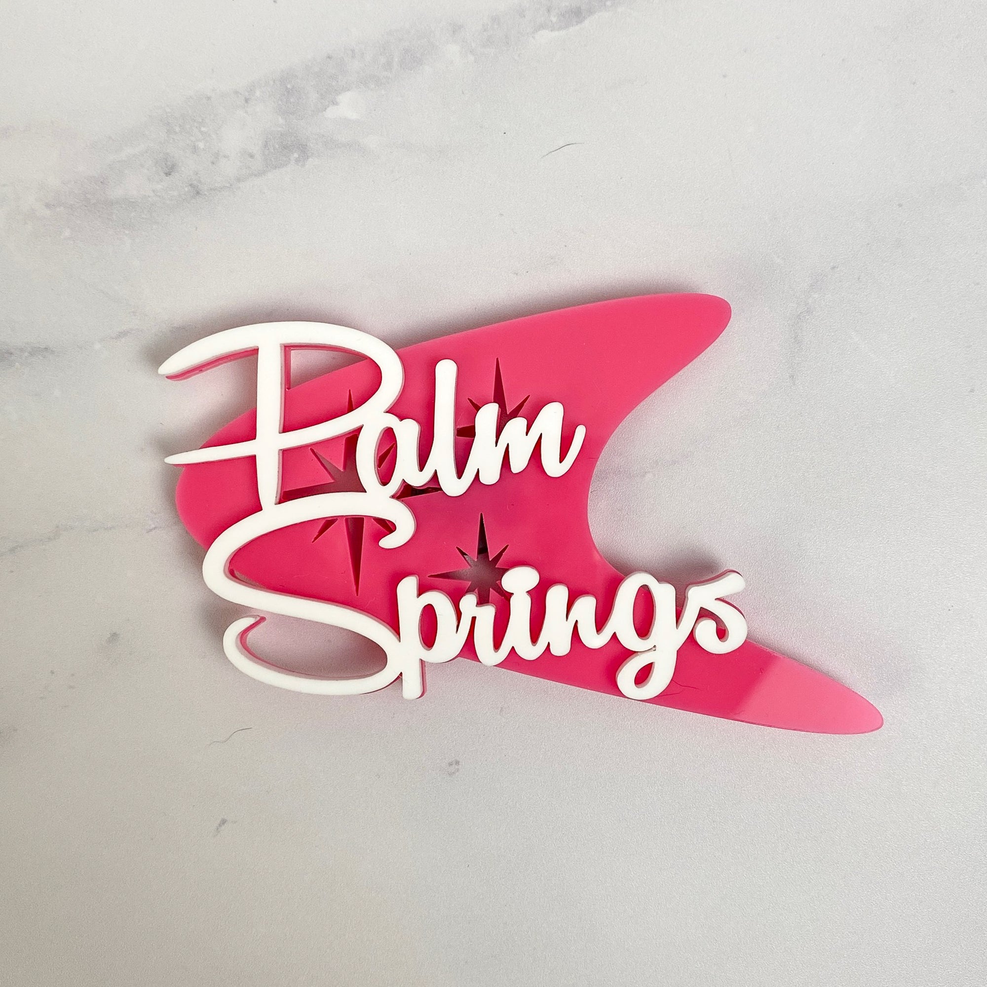 Palm Springs Boomerang Magnet - Pink - Just Fabulous Palm Springs