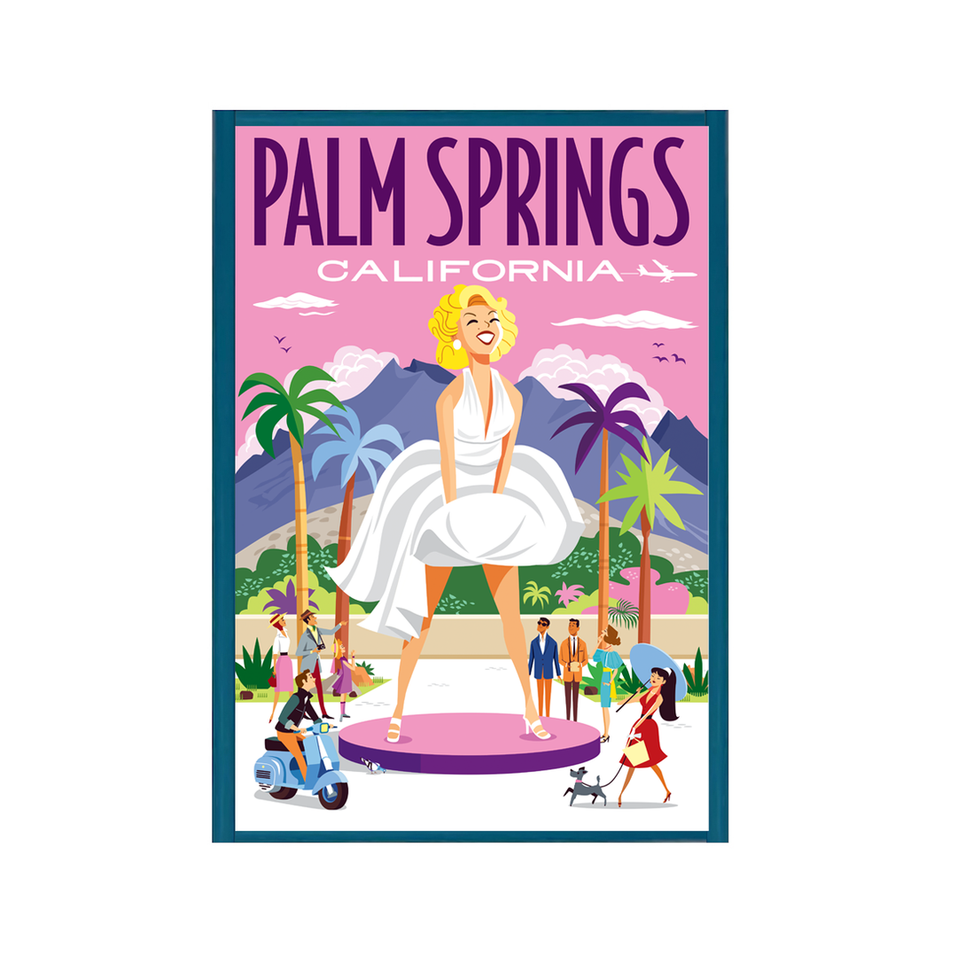 Print: Marilyn 8" x 12" (Blue Acrylic Framed)