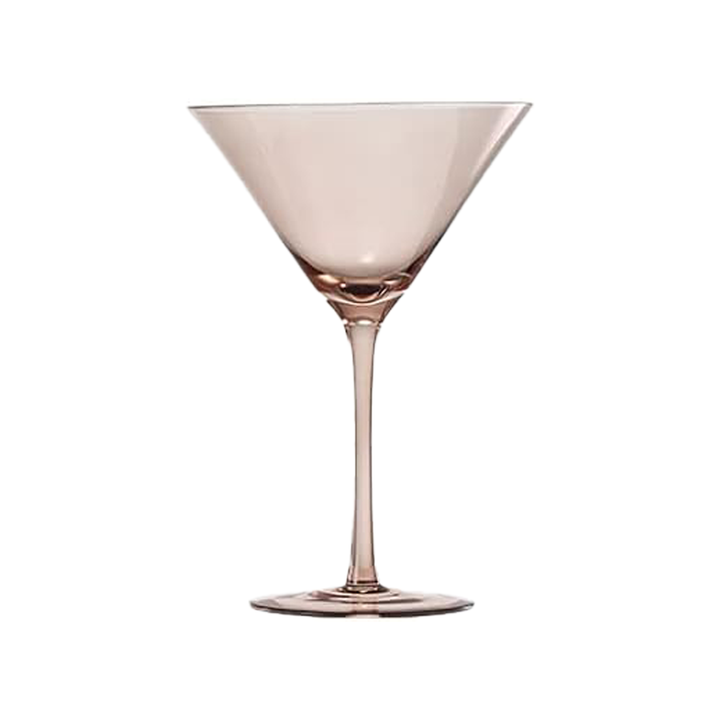 Colored Martini & Cocktail Crystal Glass - Beige