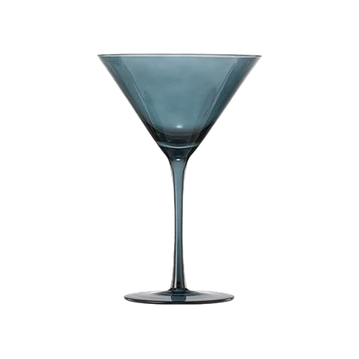 Colored Martini & Cocktail Crystal Glass - Blue