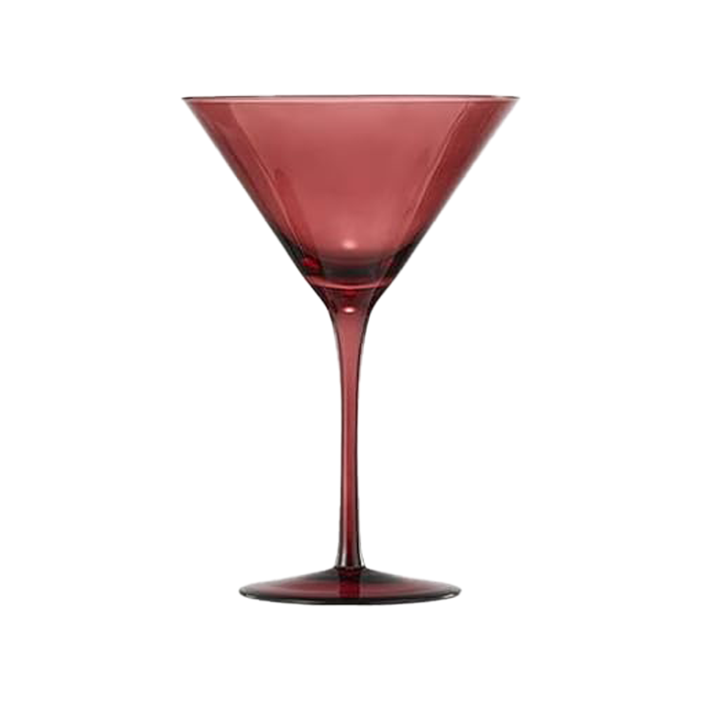 Colored Martini & Cocktail Crystal Glass - Red