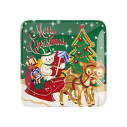 Santa's Retro Canape Plate - Merry Christmas