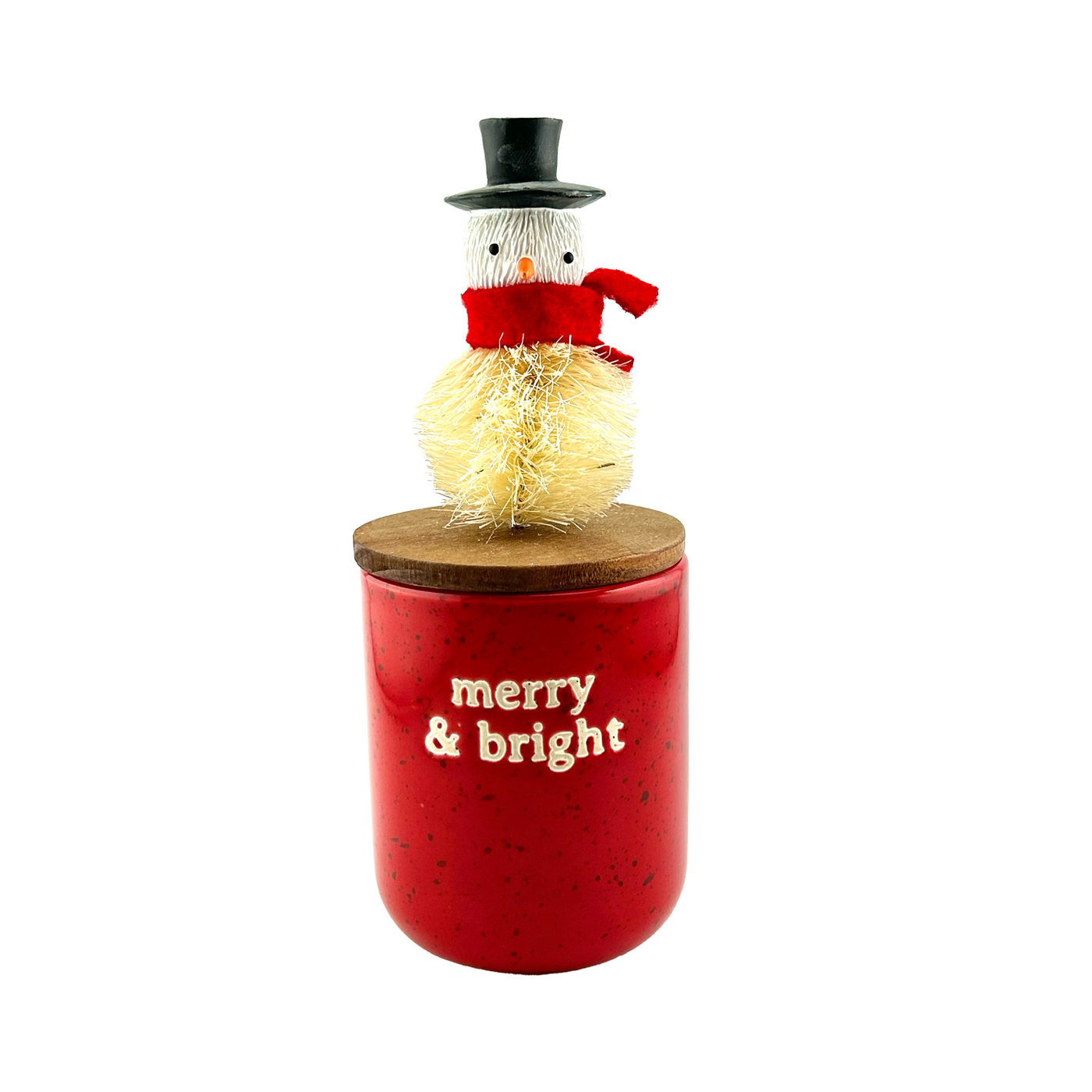 Christmas Bottle Brush Topper Candles - Snowman