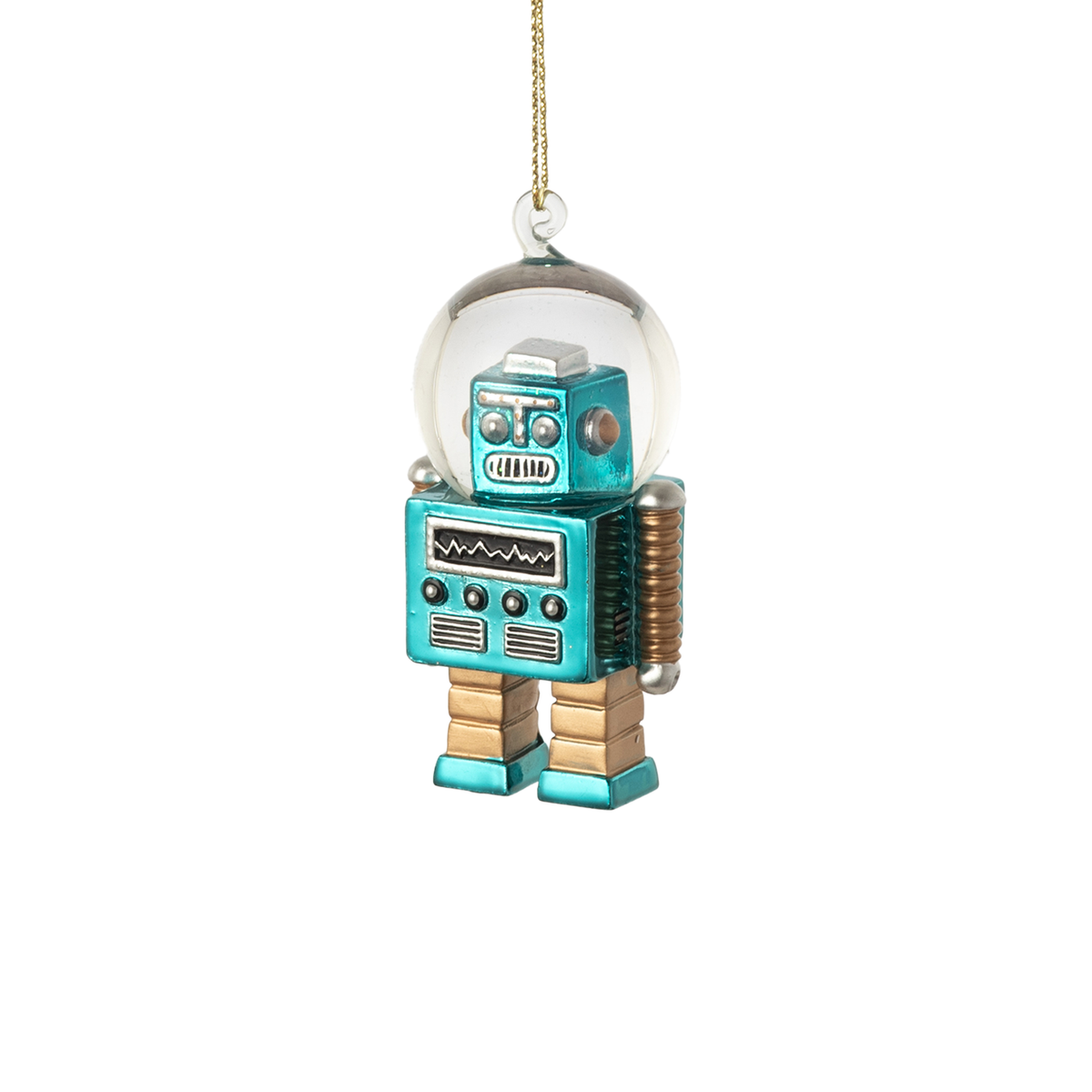 Mini Robot Ornament - Blue