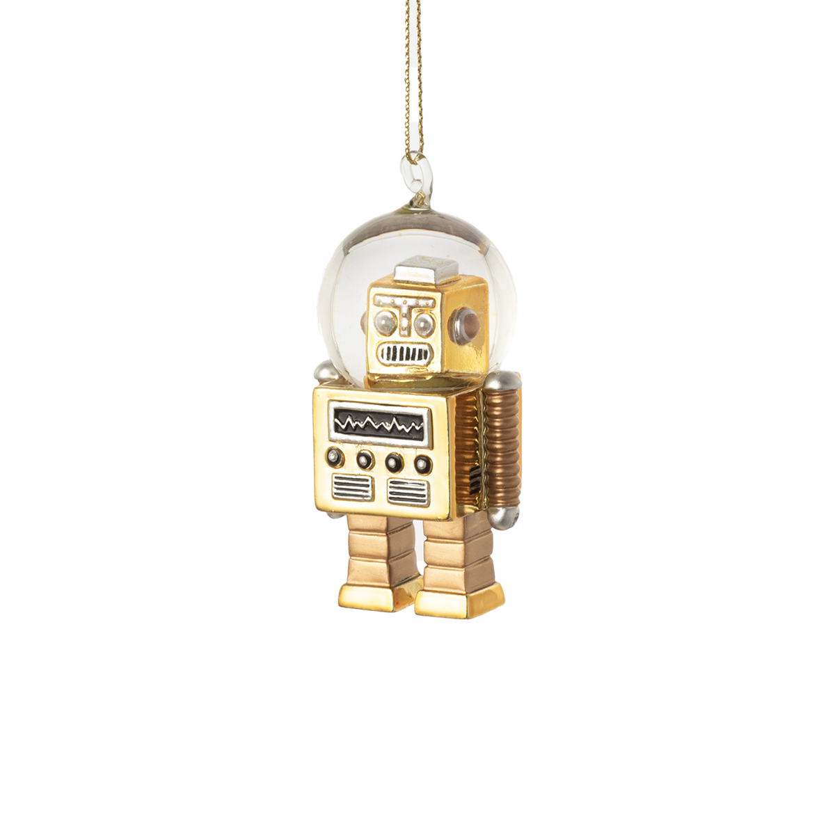 Mini Robot Ornament - Yellow