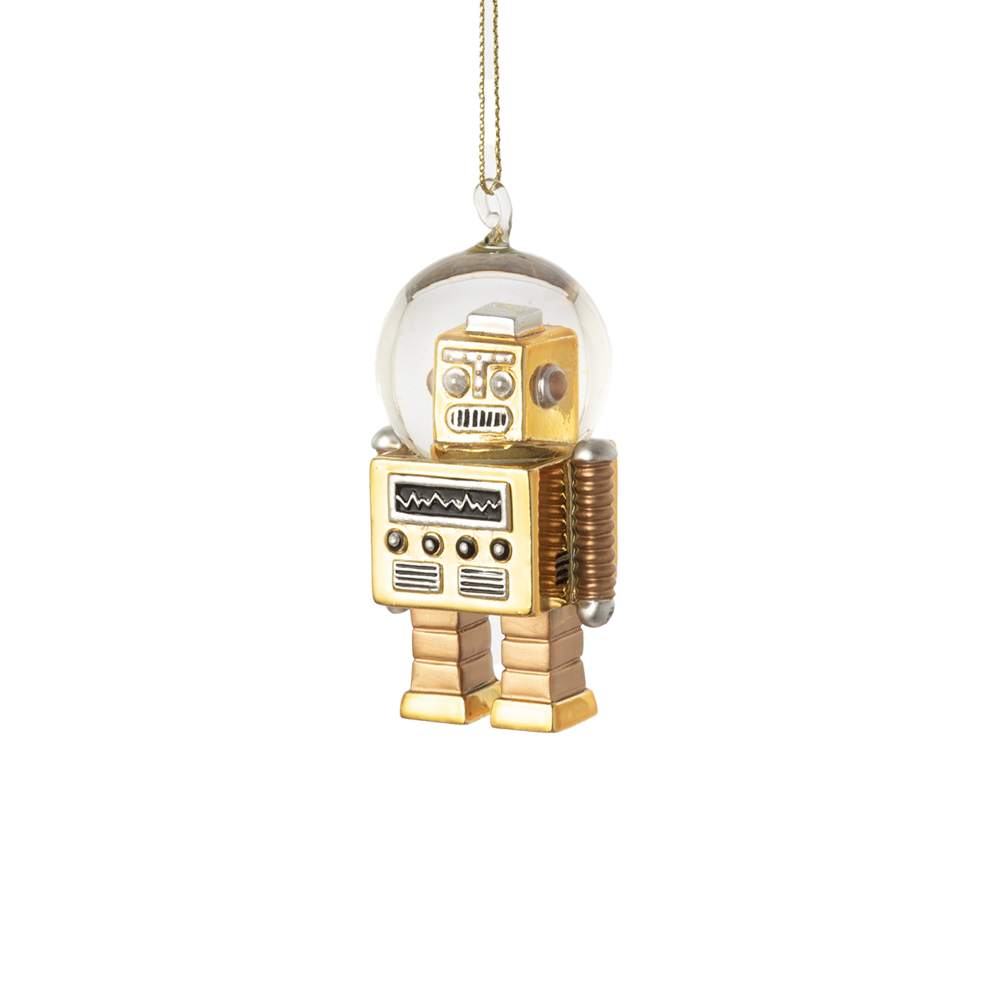 Mini Robot Ornament - Yellow
