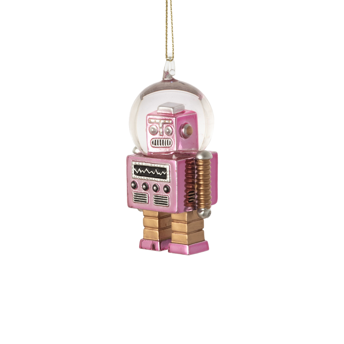 Mini Robot Ornament - Pink