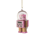 Mini Robot Ornament - Pink