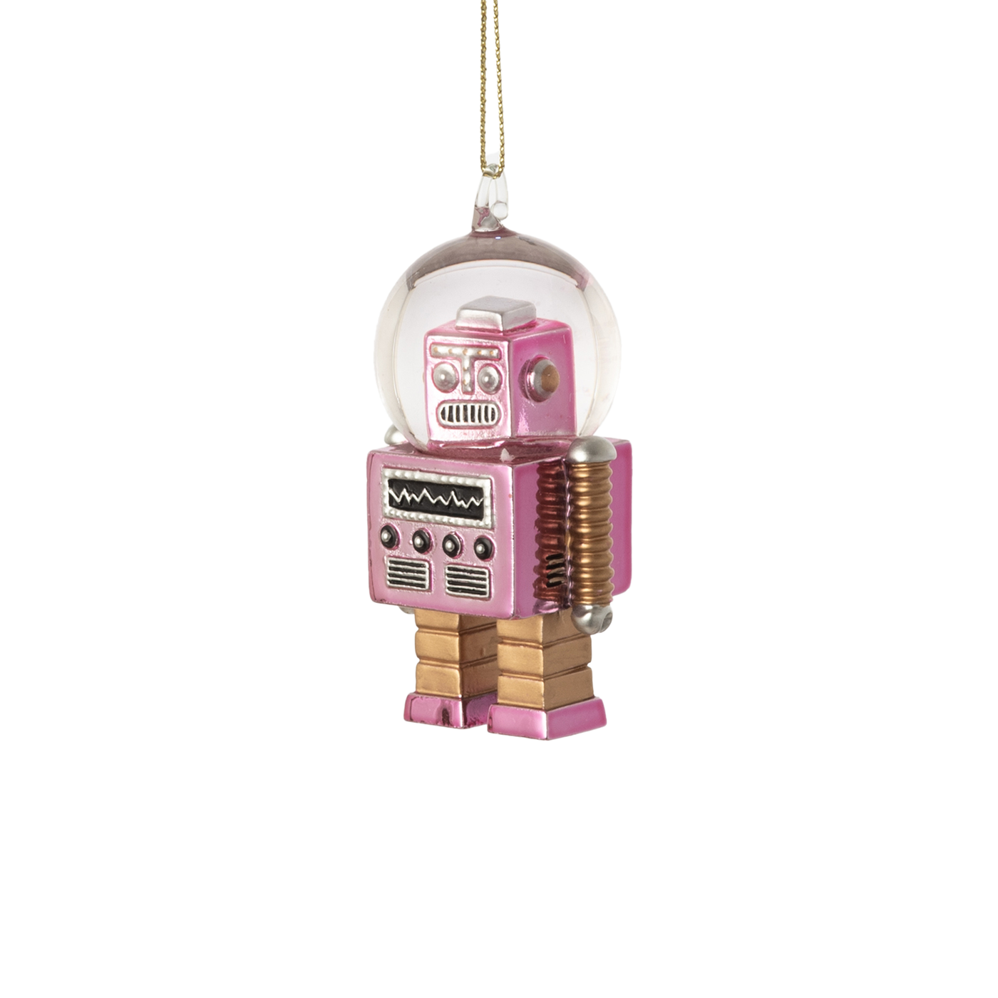 Mini Robot Ornament - Pink