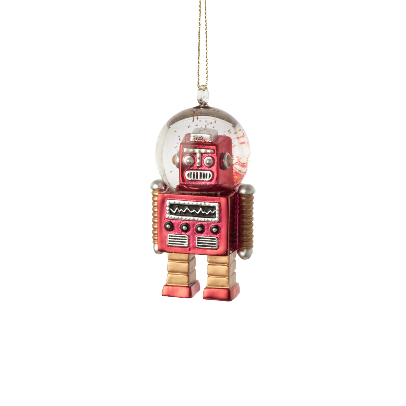 Mini Robot Ornament - Red