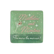 Holiday Bar Stoneware Plate - Mistletoe & Martinis