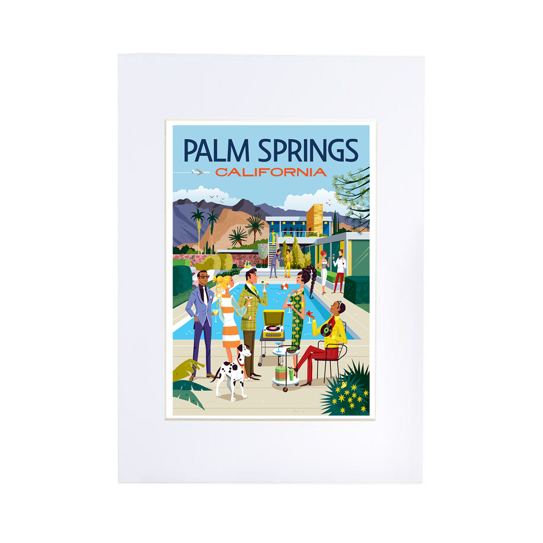 Print: Mod Party Blue 13" x 19" (Unframed)