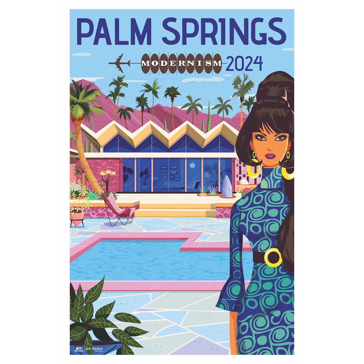 Print: Limited Edition Palm Springs Mod Gal 2024 8" x 10" (Unframed)