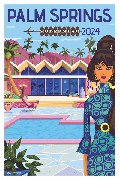 Print: Limited Edition Palm Springs Mod Gal 2024 8" x 10" (Unframed)