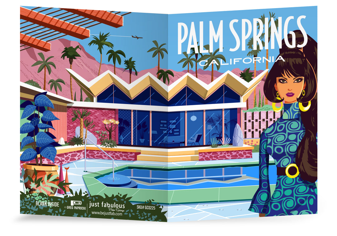 Greeting Card: Mod Gal (Blank Inside)